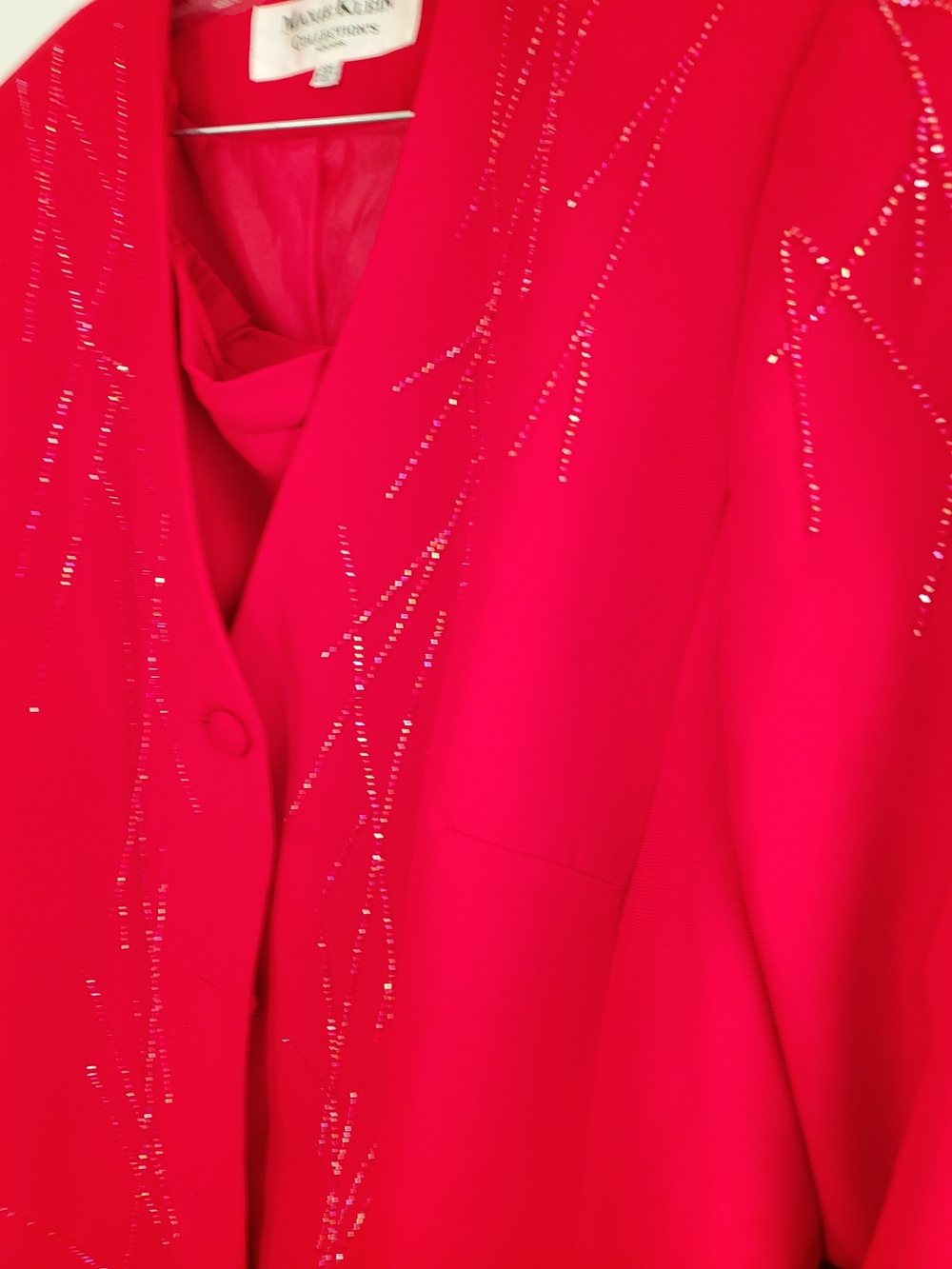Maxie Klein Collection Women's Embellished Red 2-Piece Suit